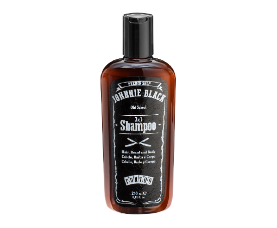 Shampoo 3×1 para Cabelo, Barba e Corpo Johnnie Black
